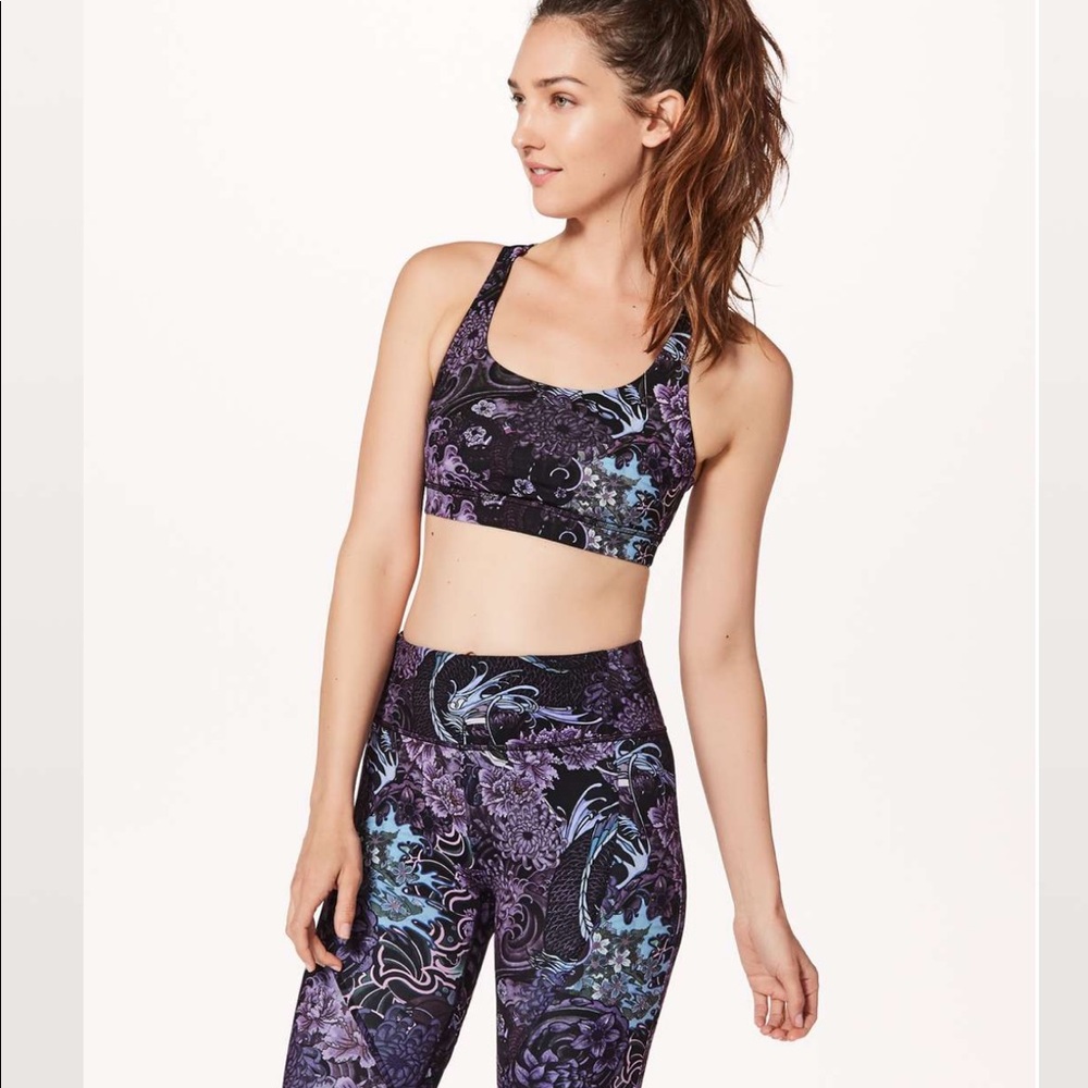 Lululemon Energy Bra Memoir Multi Purple